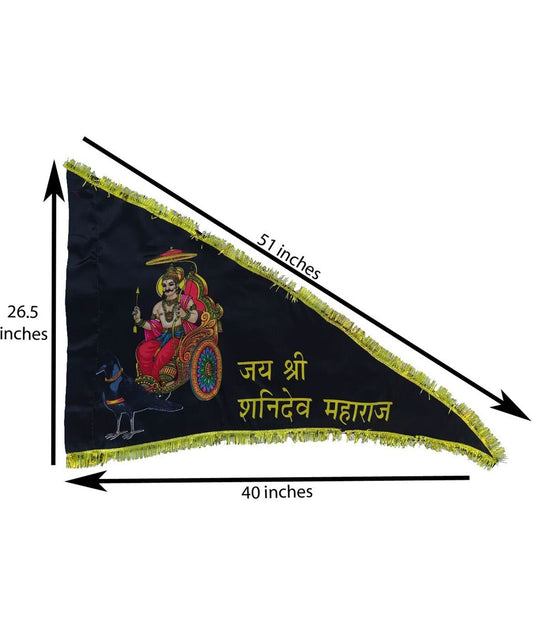 Jai Shri Shanidev Maharaj Religious Flag (RED__F09)