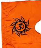 Om Symbol Bhagwa Religious Flag (RED__F10)