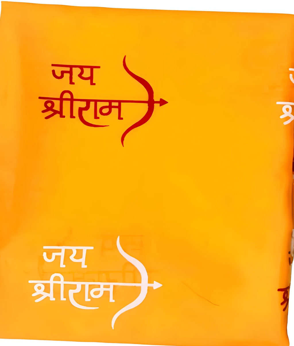 Jai Shree Ram Printed Religious Dupatta / Devotional Shawl (RED__D03)
