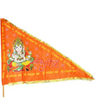 Shree Ganesh Bhagwa Religious Flag (RED__F05)