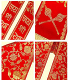 Jai Shree Ram Embroidered Religious Patka / Devotional Stole (RED__D06)