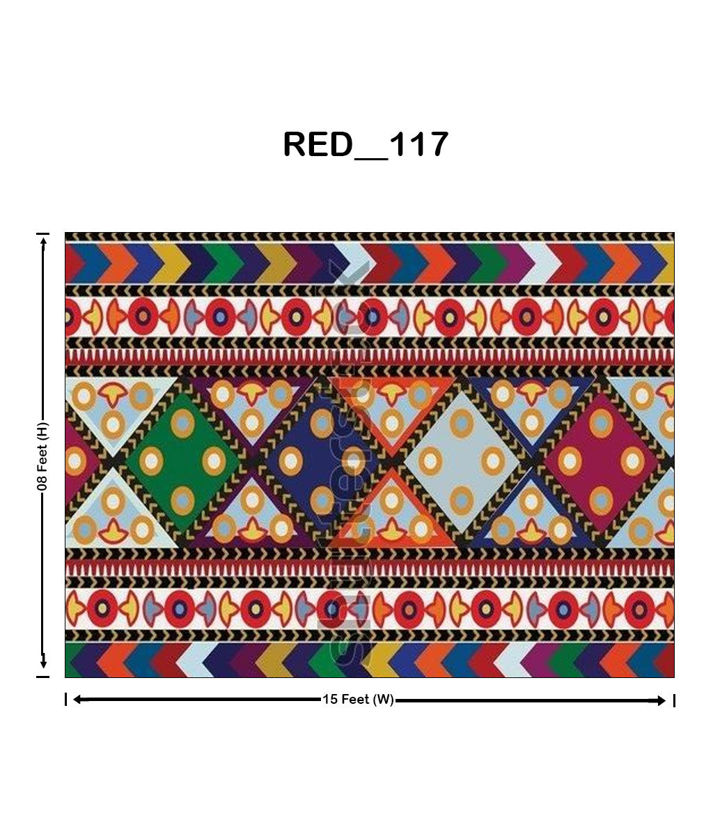Colorful-Geometric-Printed-Curtain (RED__117)