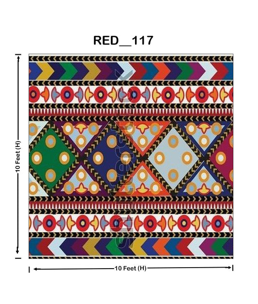 Colorful-Geometric-Printed-Curtain (RED__117)