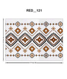 Ethnic Geometric Diamond Digital Parda (RED_121)