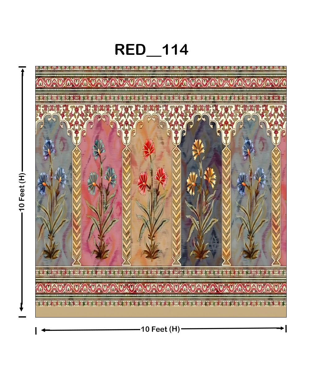 Mughal Jaal / Buta Design (RED_114)