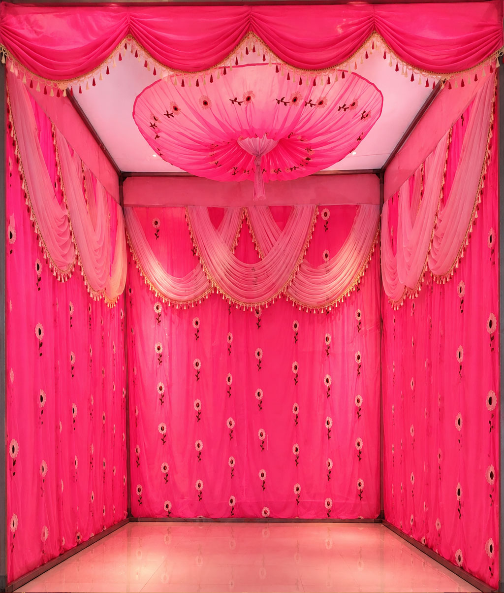 Pink Blossom Ganpati Mandap