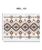 Ethnic Geometric Diamond Digital Parda (RED_121)