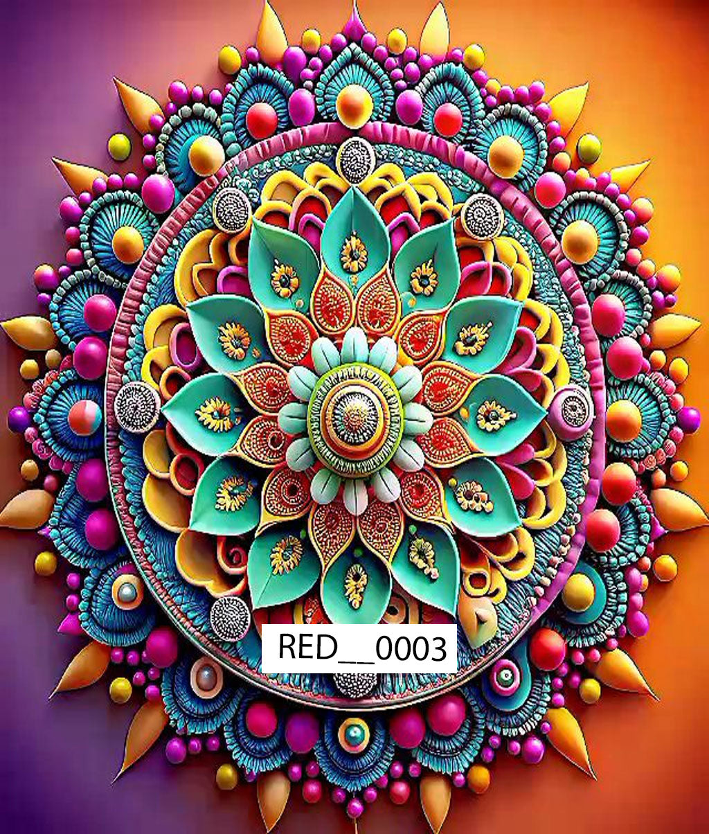 3D Digital Mandala Print Ceiling