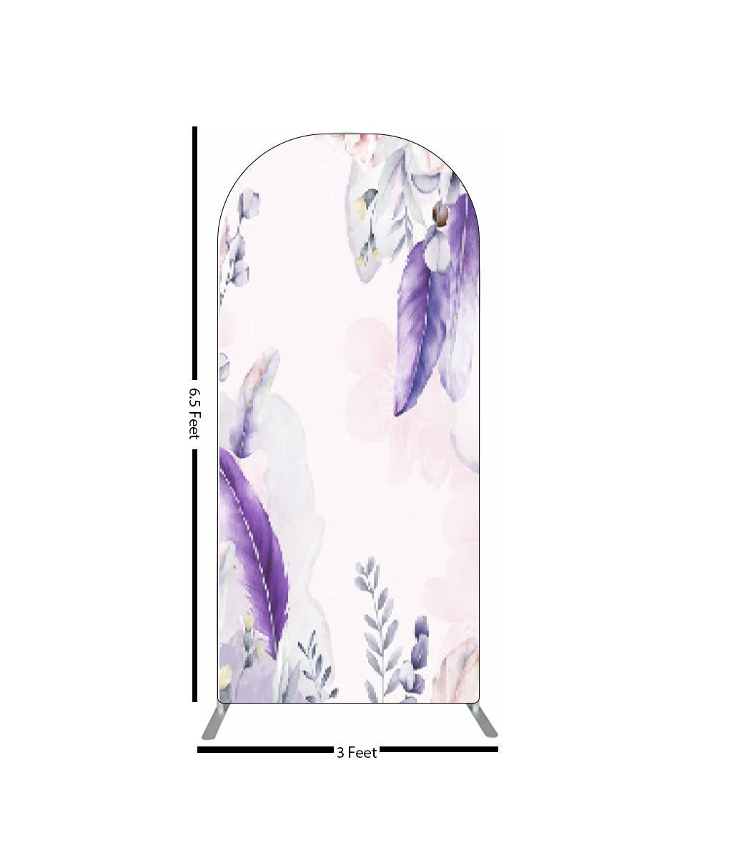 Lavender Floral Wedding Couple Backdrop