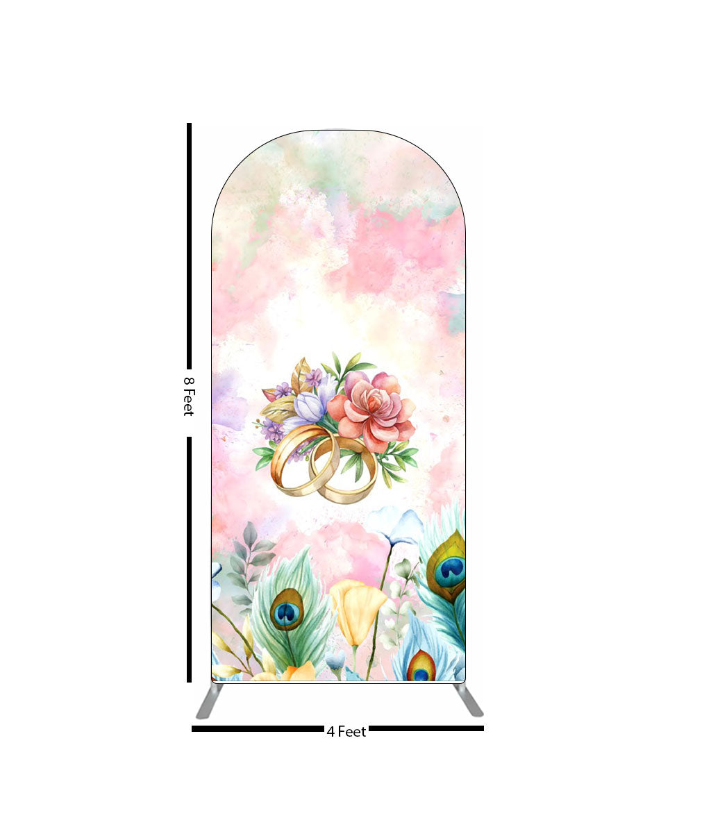 Peacock & Engagement Theme Backdrop Fabric – Royal Event Styling