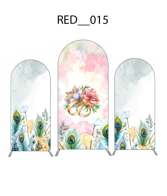 Peacock & Engagement Theme Backdrop Fabric – Royal Event Styling