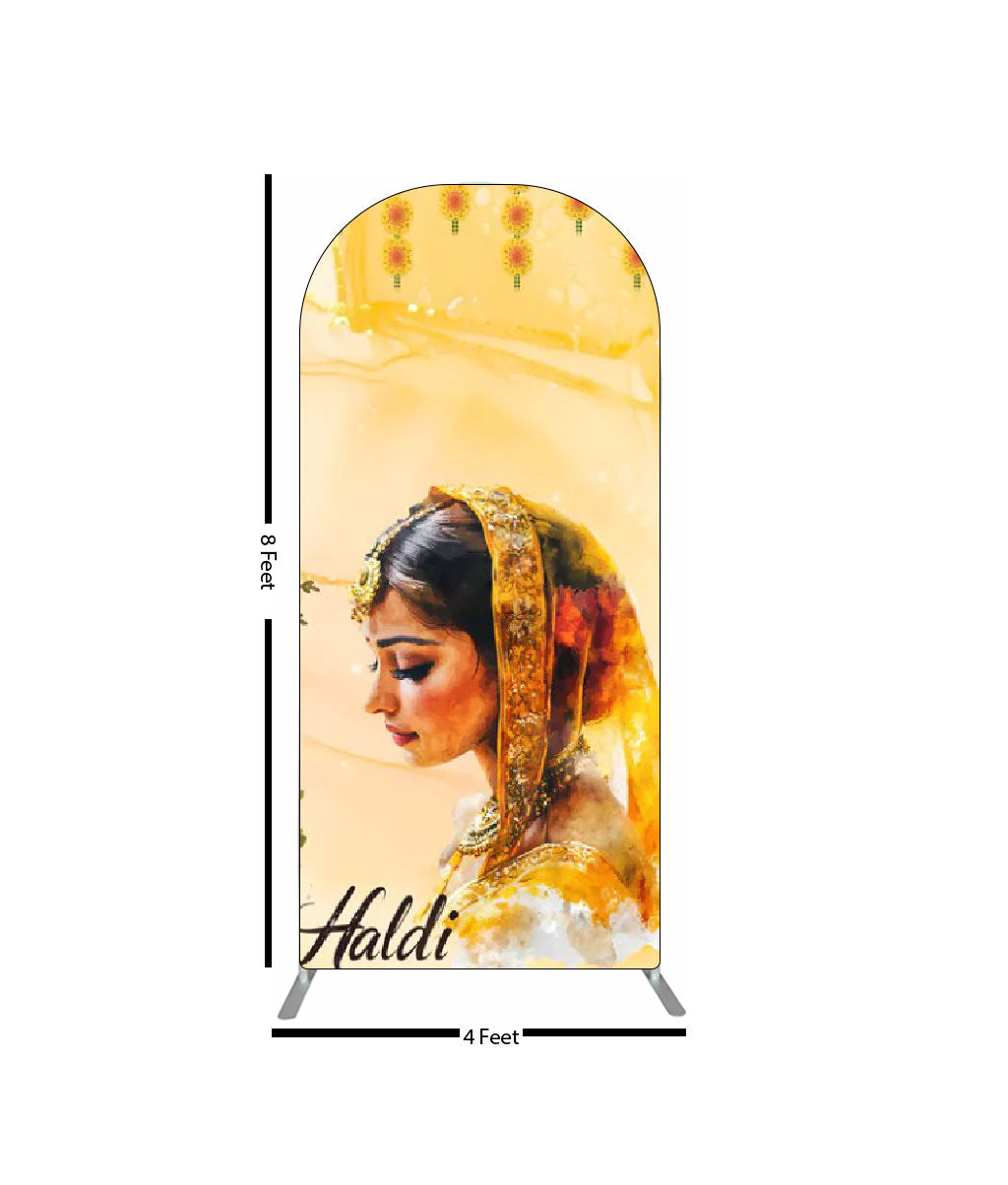 Traditional Haldi Ceremony Backdrop