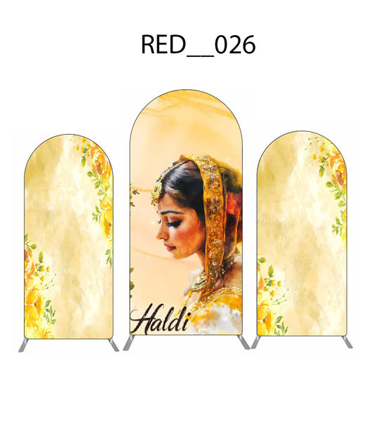 Traditional Haldi Ceremony Backdrop