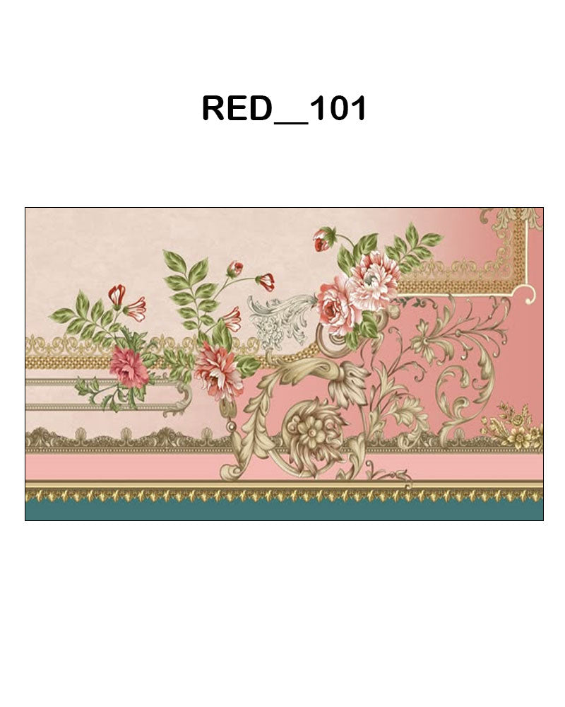 Royal Floral Vintage Digital Parda – Model (RED_101)