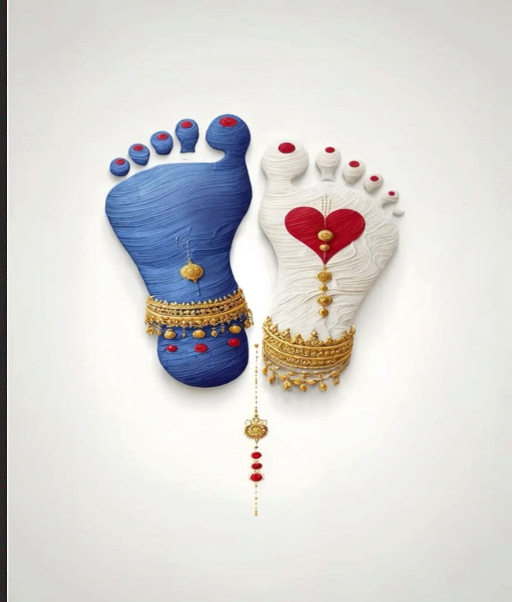 Shubh Vivah Pair Foot Wall Hanging