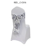 Printed Floral Chair Sash for Wedding & Event Decoration