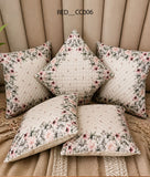 Premium White Velvet Quilted Cushion Cover Set of 5 | Ultra-Soft 16x16 Winter Decor Pillows - Royal events&decors #