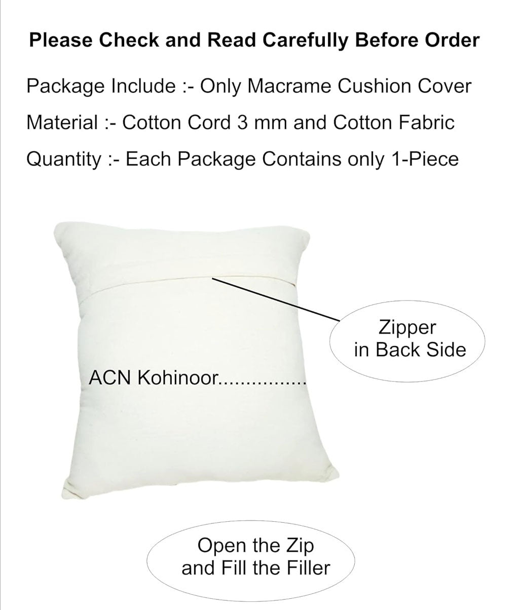 Cushion Covers Set of 2 (16x16, Off White) (RED__CC007) - Royal events&decors #
