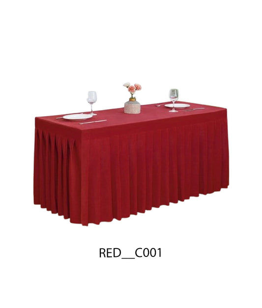 Plain Square Table Cover 2x5 Ft – Premium Lycra Fabric (All Colors Available)