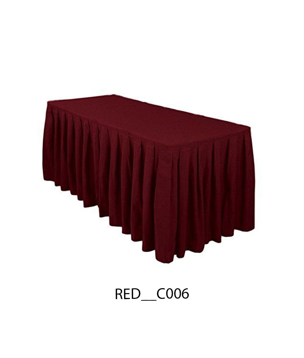 Plain Square Table Cover 2x5 Ft – Premium Lycra Fabric (All Colors Available)