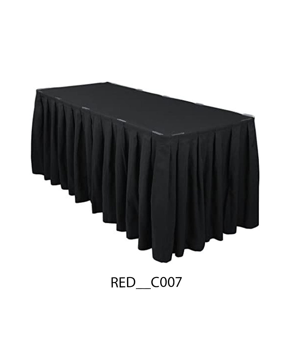 Plain Square Table Cover 2x5 Ft – Premium Lycra Fabric (All Colors Available)