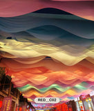 Luxury Wave Fabric Ceiling Decor – RED__C02