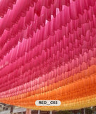 Luxury Frill Fabric Ceiling Decor – RED__C03