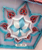 Azure Blossom Fabric Ceiling Decor-RED__C10