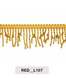 Golden Twisted Tassel Fringe Lace Trim (Code: L107)