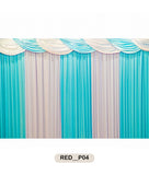 Sky Blue & White Striped Satin Curtain-RED__P04