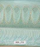 Aqua Blue Elegance Premium Draped Wedding Stage Curtain