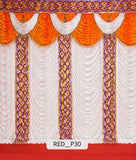 Vibrant Patola Print & Orange Royal Fusion Stage Curtain