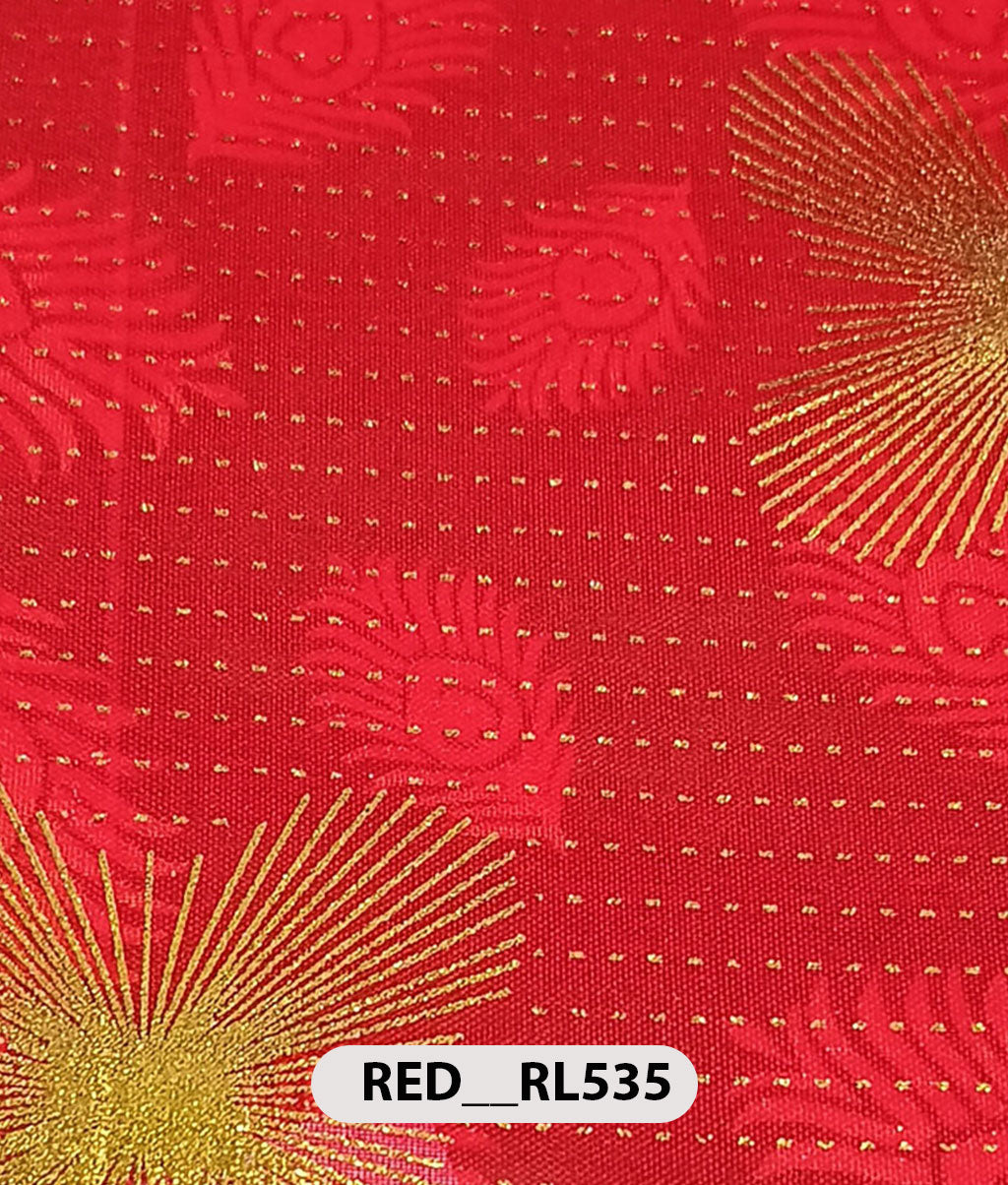 Roto Foil Print & Lycra Foil Print Fabric | Premium Shiny Decorative Fabric for Events & Draping