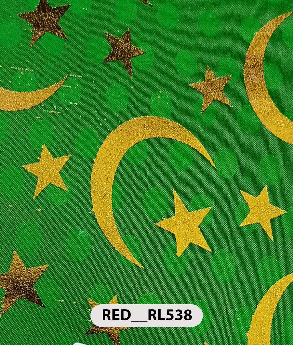 Roto Foil Print & Lycra Foil Print Fabric | Premium Shiny Decorative Fabric for Events & Draping