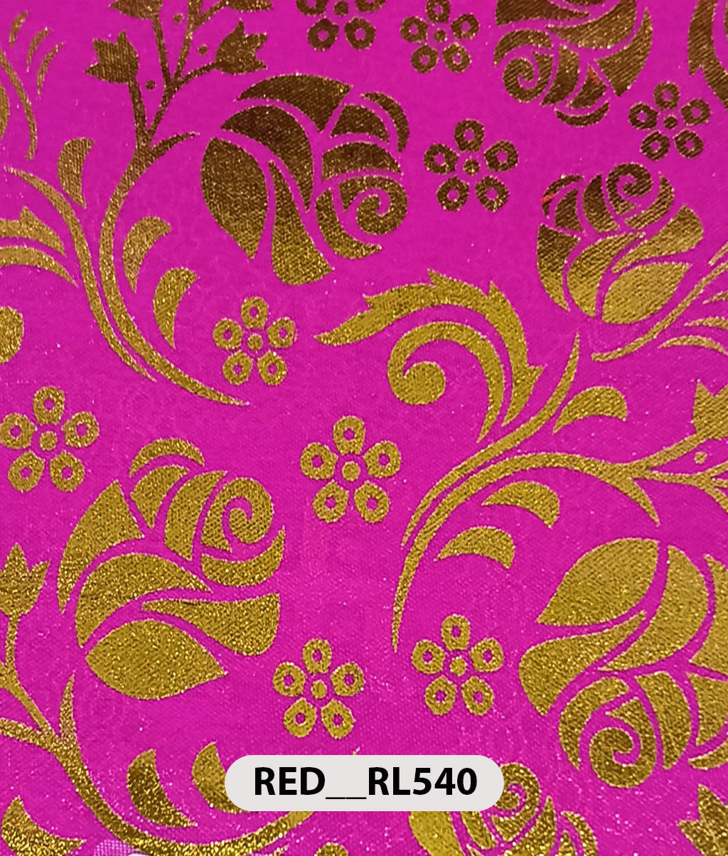 Roto Foil Print & Lycra Foil Print Fabric | Premium Shiny Decorative Fabric for Events & Draping