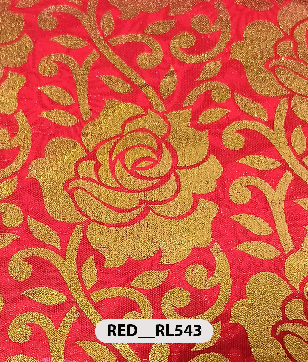 Roto Foil Print & Lycra Foil Print Fabric | Premium Shiny Decorative Fabric for Events & Draping