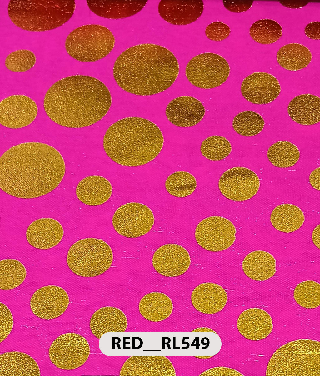 Roto Foil Print & Lycra Foil Print Fabric | Premium Shiny Decorative Fabric for Events & Draping