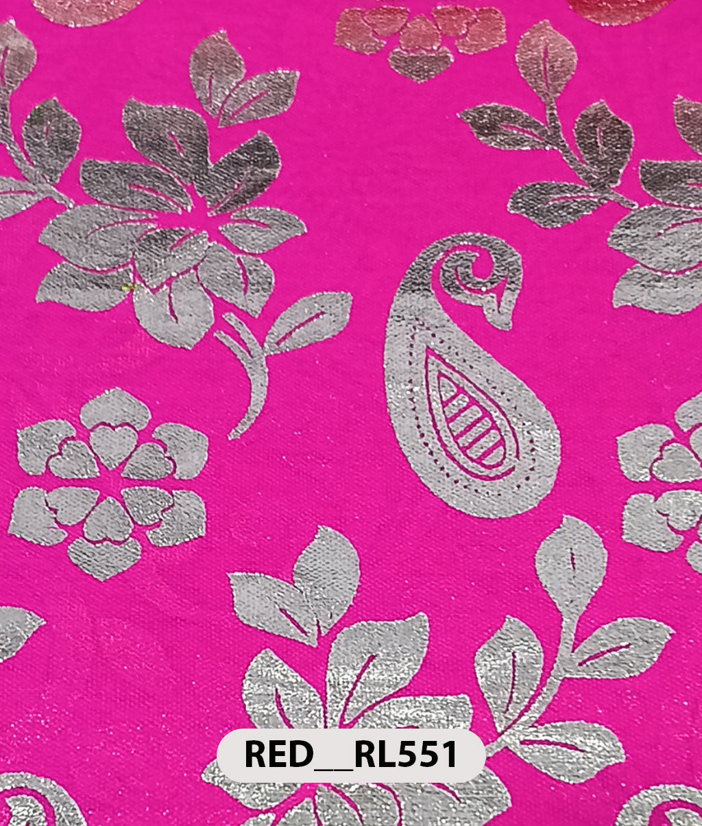Roto Foil Print & Lycra Foil Print Fabric | Premium Shiny Decorative Fabric for Events & Draping