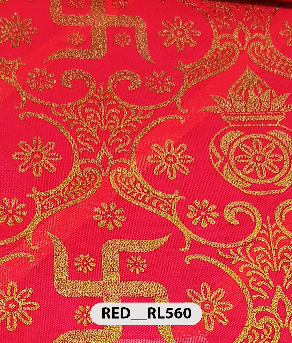 Roto Foil Print & Lycra Foil Print Fabric | Premium Shiny Decorative Fabric for Events & Draping