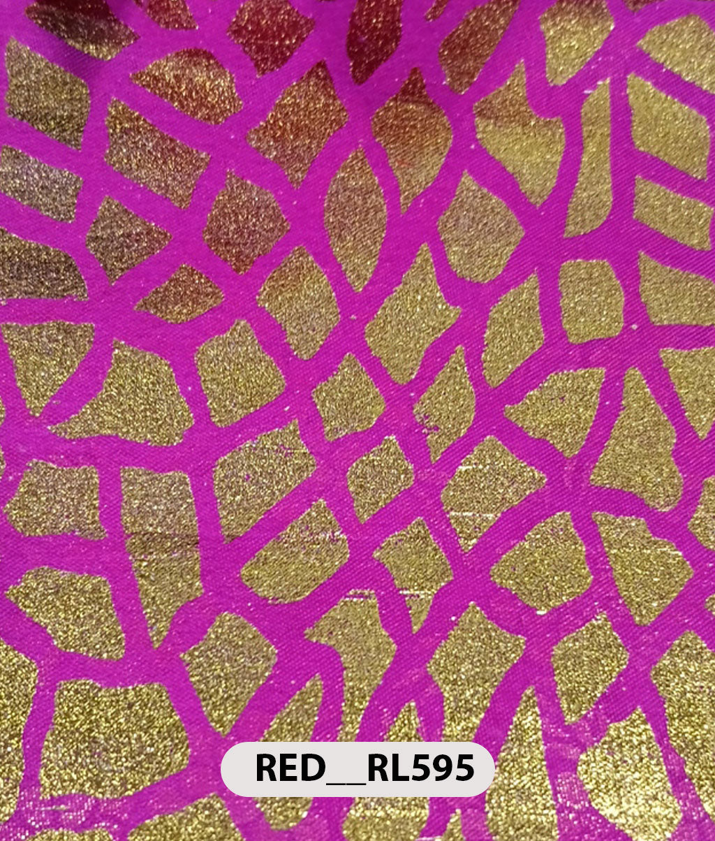 Roto Foil Print & Lycra Foil Print Fabric | Premium Shiny Decorative Fabric for Events & Draping