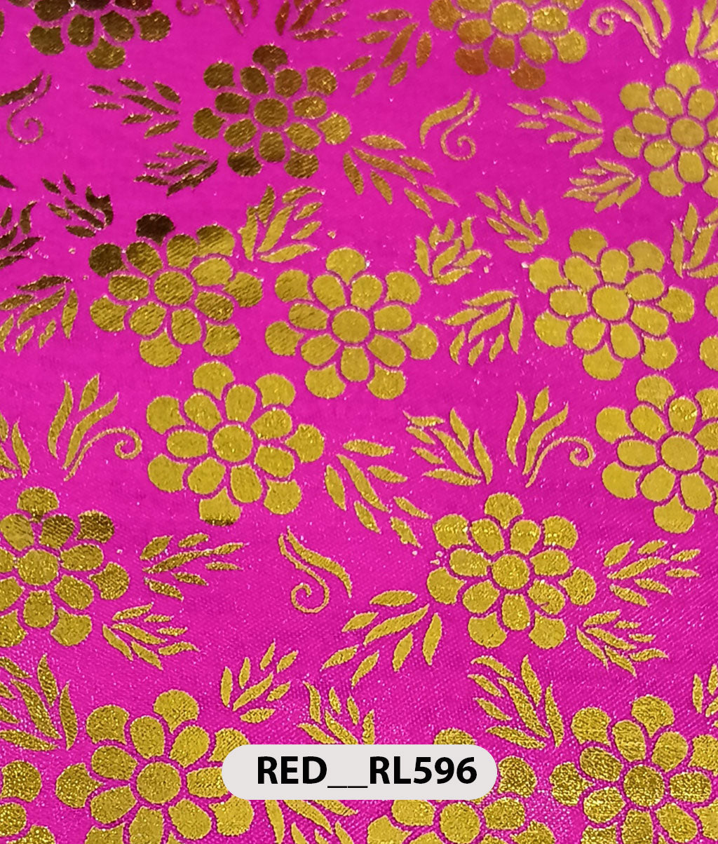 Roto Foil Print & Lycra Foil Print Fabric | Premium Shiny Decorative Fabric for Events & Draping