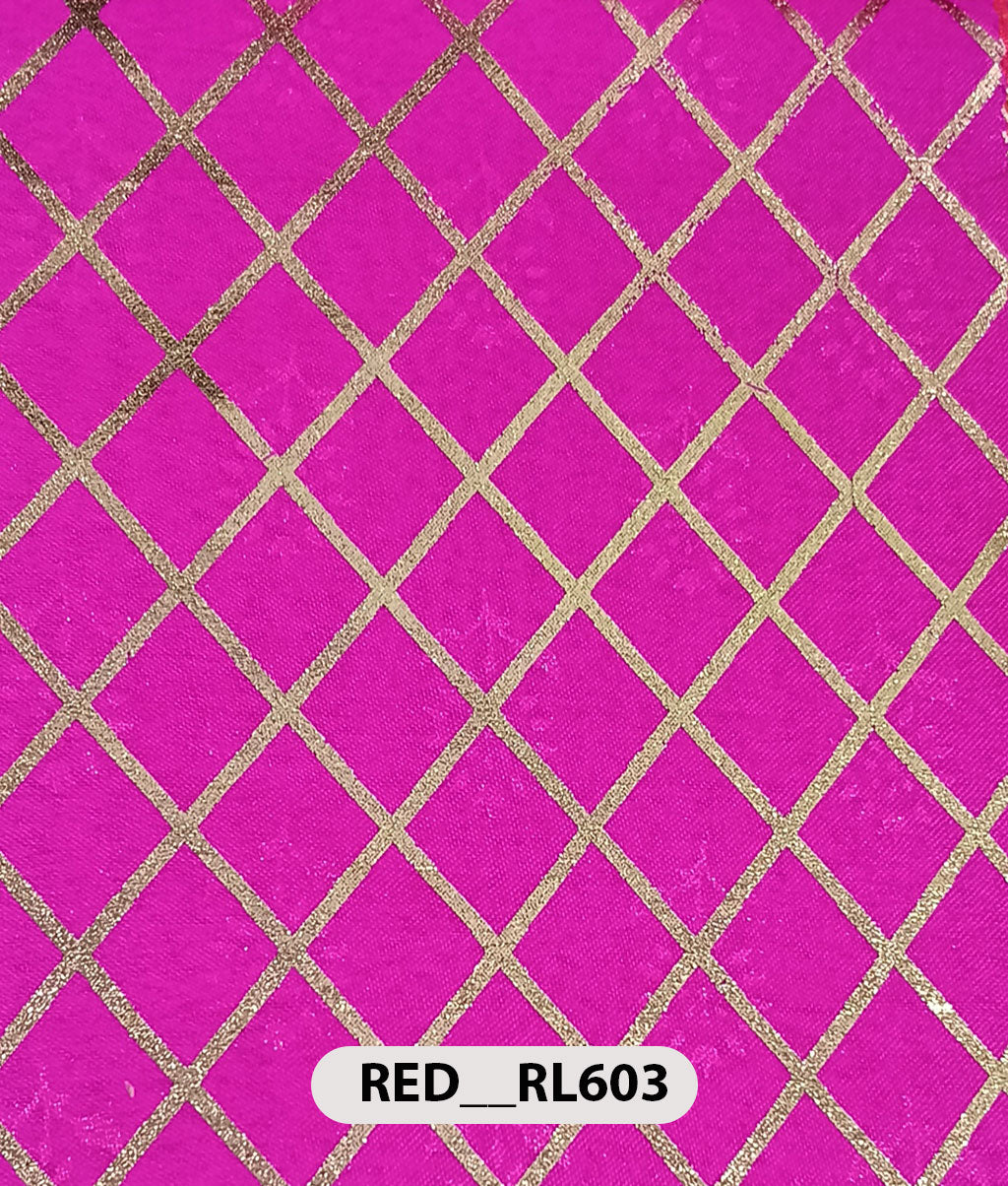 Roto Foil Print & Lycra Foil Print Fabric | Premium Shiny Decorative Fabric for Events & Draping