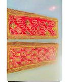 Designer Red Mata Chunri with Heavy Embroidery & Sequin Work