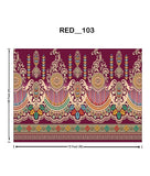 Royal Maroon Ethnic Digital Parda – Model( RED_103)
