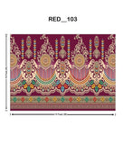 Royal Maroon Ethnic Digital Parda – Model( RED_103)