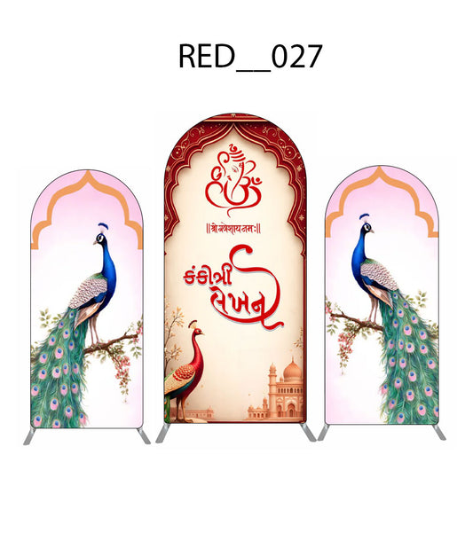 Traditional Kankotri Lekhan Peacock Theme