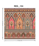 Vintage Ethnic Arch Floral Digital Parda – Model (RED_104)