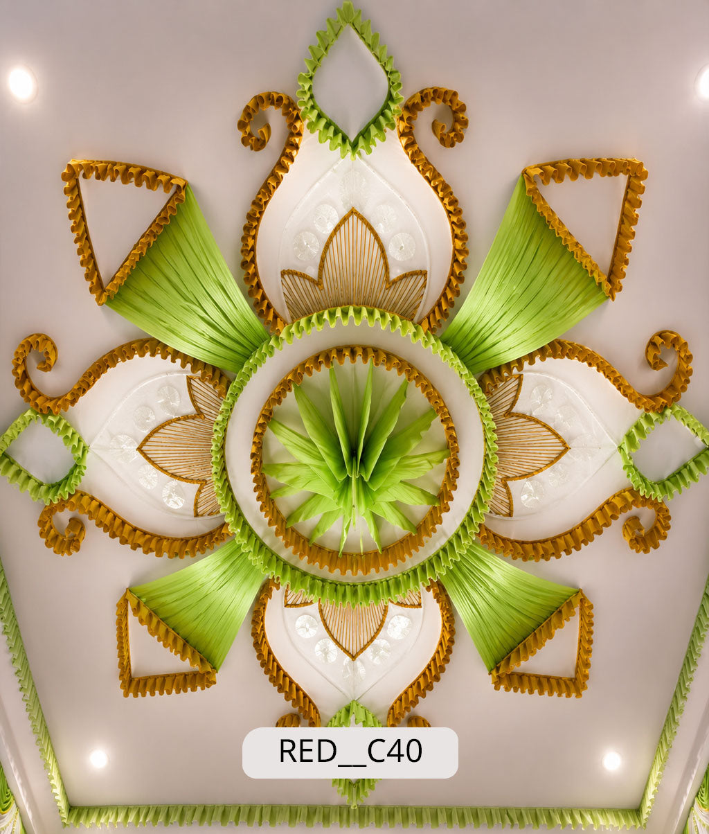 Paisley Mandala with Radial Star Center (RED__C40)