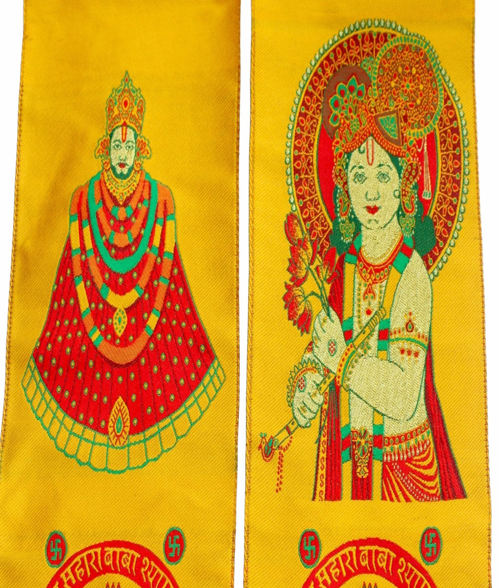 Jai Shree Shyam Printed Religious Patka / Devotional Stole (RED__D10)