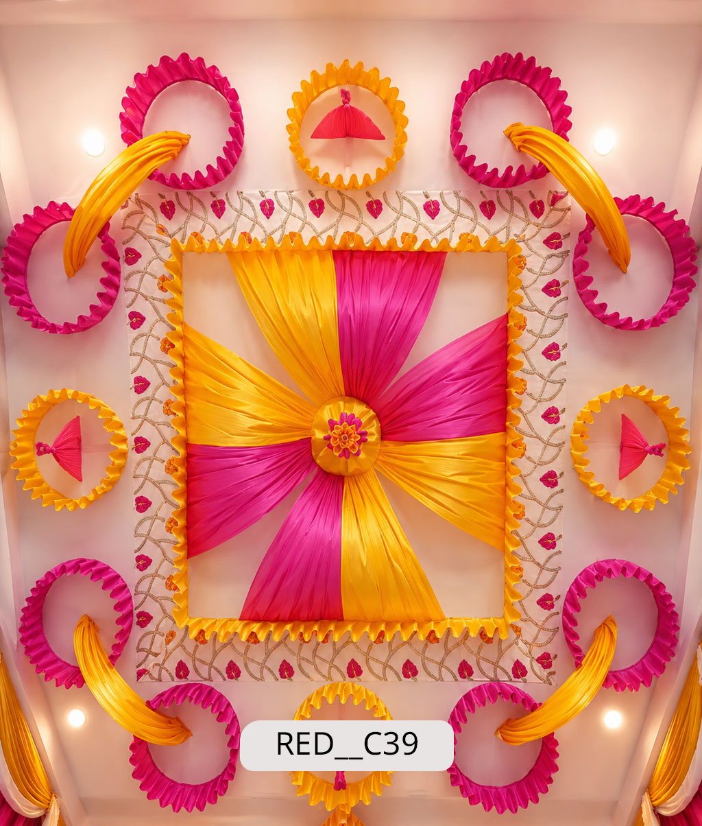 Geometric Pinwheel Mandala with Ring Grid (RED__C39)